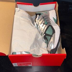 Nike Silver and Green Sneakers